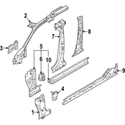 Body A-Pillar Side Rail - Right, Upper, Inner