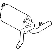 Exhaust Muffler And - Rear, Center 2.0L