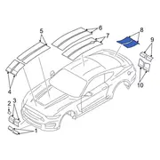 Deck Lid Decal Stripe Graphics - Rear (Shelby)
