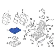 Seat Cover Cushion - Left, Rear