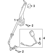 Belt Seat Pretensioner <br>Seat Lap and Shoulder RETRA Retractor Indigo - Right, Front