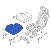 Seat Cover Cushion - Left, Rear