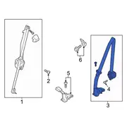 Belt Seat Lap Shoulder <br>Seat and Retractor Crew Cab - Rear, Center