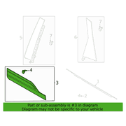 Exterior Door molding <br>Door Applique Body side strip Cladding Corner Insert MOULDING Outside