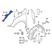 Fender Rail Reinforcement Bar - Left, Front