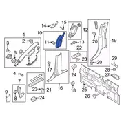 Door Pillar Post Trim Set Body Side Panel - Right, Inner