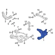 Suspension Knuckle and Bushing - Left, Rear (Shelby)