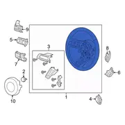 Steering Wheel - Front (Convertible, Coupe, AT)