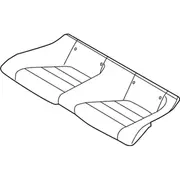 Seat Cover Cushion - Rear (Convertible)