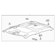 Roof Headliner - Front, Rear 18 Radio Speakers (King Ranch Series)