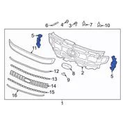 Grille Reinforcement Insulator Bumper Step Pad - Left, Front