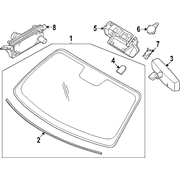 Cover Mirror inside Rain Sensor Interior Rear View Cap <br>Interior