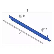 Rocker Panel Guard Molding - Left, Lower