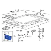 Sun Visor - Left, Front, Rear
