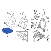 Seat Cover Cushion - Left, Front