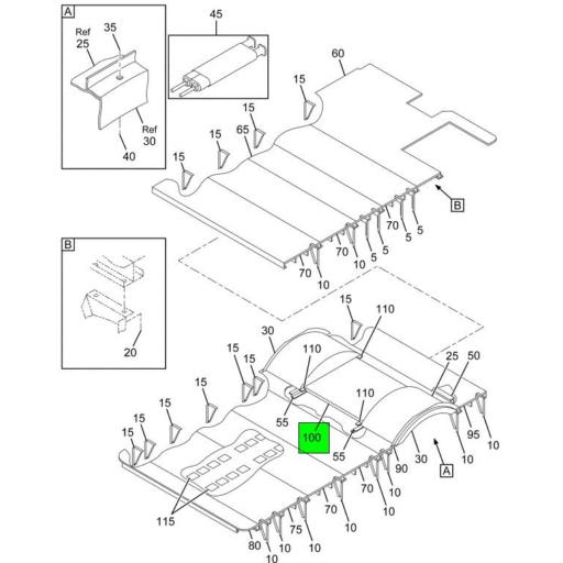 2225235C1 IC Bus | Rear Wheel Floor Section Assembly | Source One Parts ...
