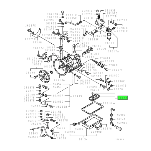 ME633614 Mitsubishi FUSO | Transmission Oil Filter and Gasket Kit ...