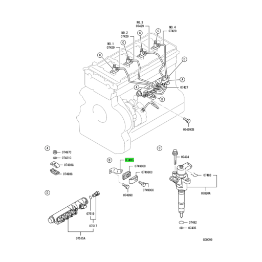 ME226790 | Mitsubishi FUSO® | Fuel Injection Tube Stay