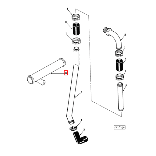 3000264 Cummins | Water Transfer Tube | Source One Parts Center