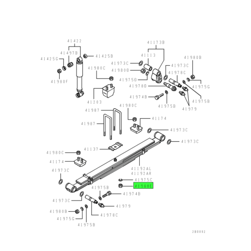 MT160859 Mitsubishi FUSO® Rear Suspension Spring Nut Source One
