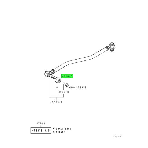 MC880881 | Mitsubishi FUSO® | Steering Linkage Nut