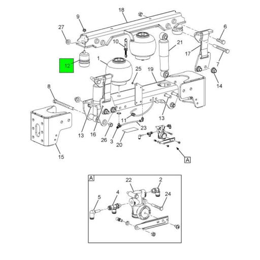 2598761C1 Navistar International® BUSHING JOUNCE BUMPER CAB Y