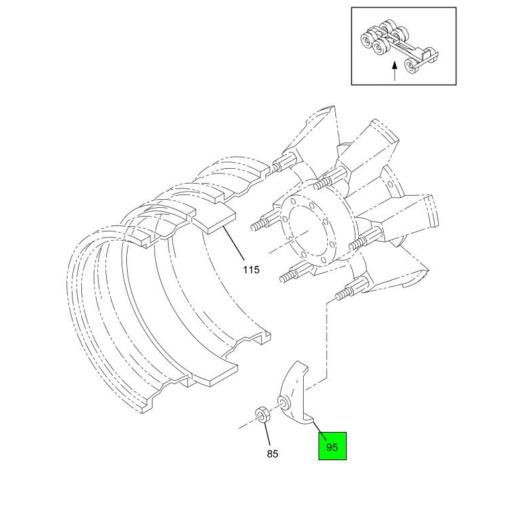 2524353C91 Navistar International | CLAMP WHEEL RIM SPOKE GUNITE KELSEY ...