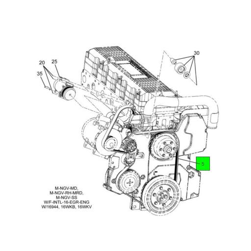 1842597C1 | Navistar International® | BELT FAN V- RIBBED 8 PACKAGE 9342