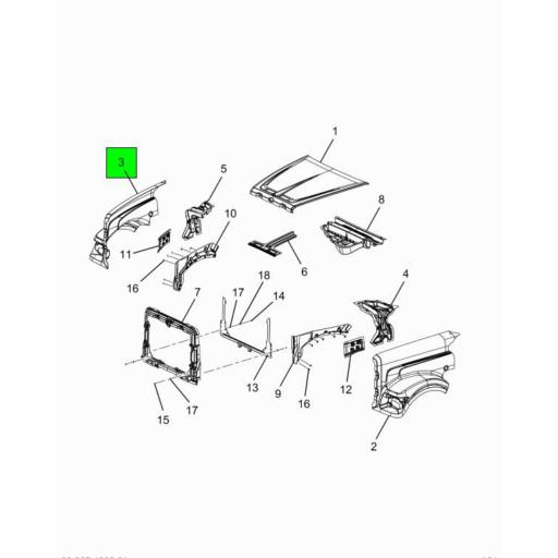4134302C3 Navistar International | Right Fender Hood Panel with Decal ...