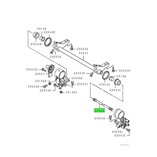 MK622056 Mitsubishi FUSO® Cab Tilt Torsion Bar