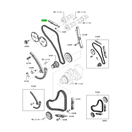 Mk667232 MK667257 Mitsubishi FUSO | Upper Timing Chain Guide | Source One Parts ...