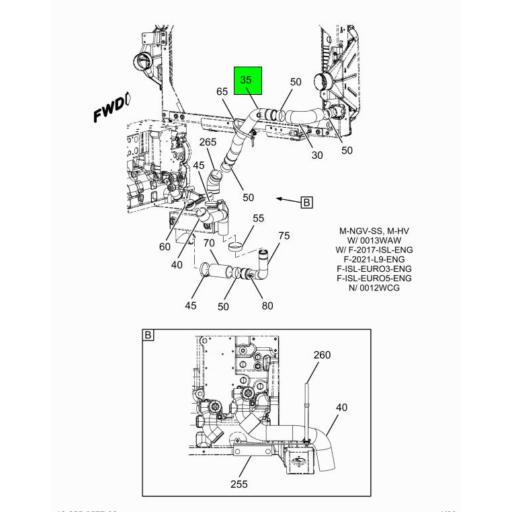 4077372C1 Navistar International | Radiator Pipe Assembly with Oil ...