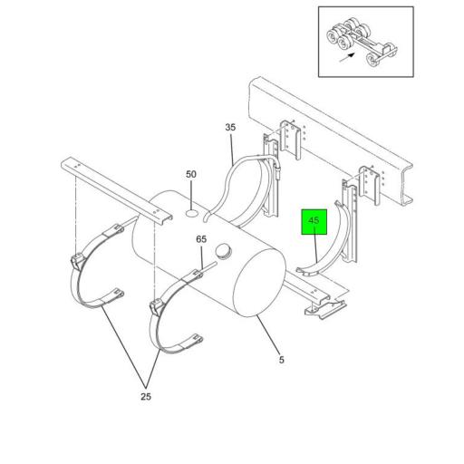 1689721C2 | Navistar International® | BRACKET MOUNTING FUEL TANK