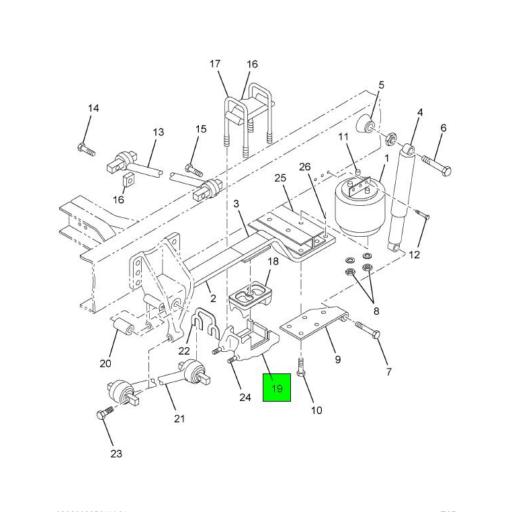 1514720C3 | Navistar International® | PLATE SPRING U-BOLT 34 DEGREE 47 ...