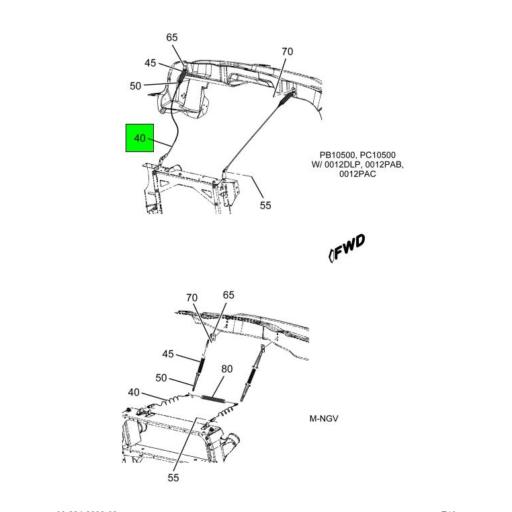 3551734C4 Navistar International® CABLE HOOD SAFETY Source One