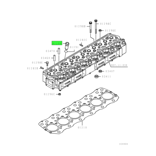 ME030855 | Mitsubishi FUSO® | Cylinder Head Nozzle Holder Tube