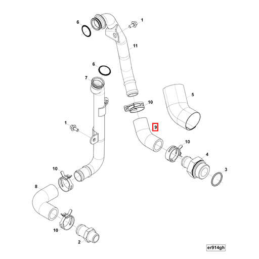 5258626 Cummins | Molded Hose | Source One Parts Center