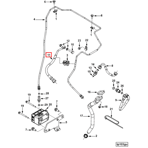 3683586 3682896 Cummins | Flexible Hose | Source One Parts Center