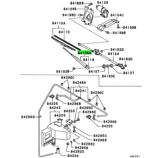 MB556331 | Mitsubishi FUSO® | Windshield Wiper Arm Assembly