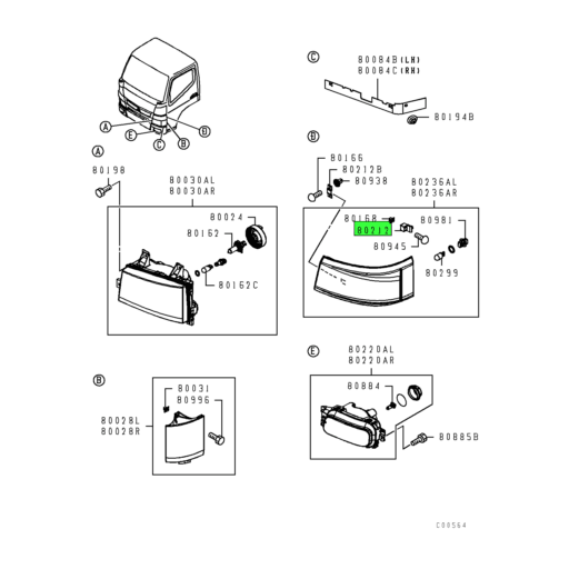 MK405220 | Mitsubishi FUSO® | Front Turn Signal Lamp Bracket | Source ...