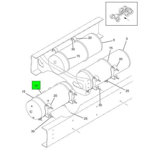 3507161C1 | Navistar International® | TANK AIR PRESSURE