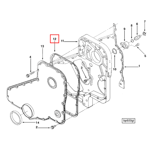 3917779 Cummins | Gear Cover Gasket | Source One Parts Center