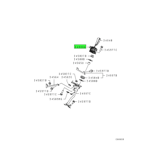 ME537079 Mitsubishi FUSO | Gearshift Lever Assembly | Source One Parts ...