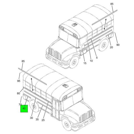 441432282 IC Bus RUB RAIL RS/IC 6 Pack Source One Parts Center