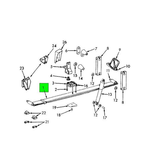 1606304C2 | Navistar International® | SPRING CHASSIS TAPERED LEAF FRONT ...