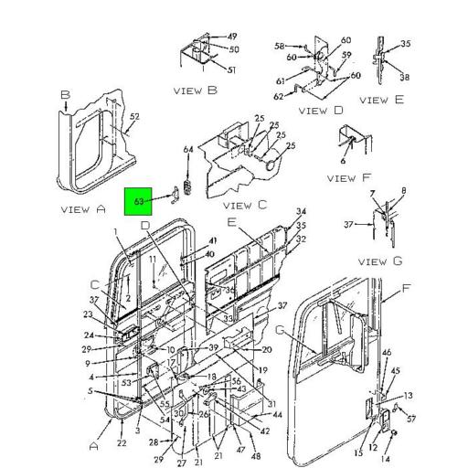 2513643C3 | Navistar International® | LATCH ACCESS DOOR LEVER RH