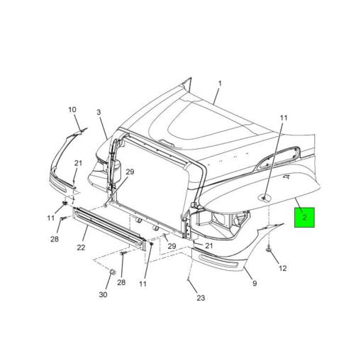 3556244C3 Navistar International | Panel Hood Side Fender | Source