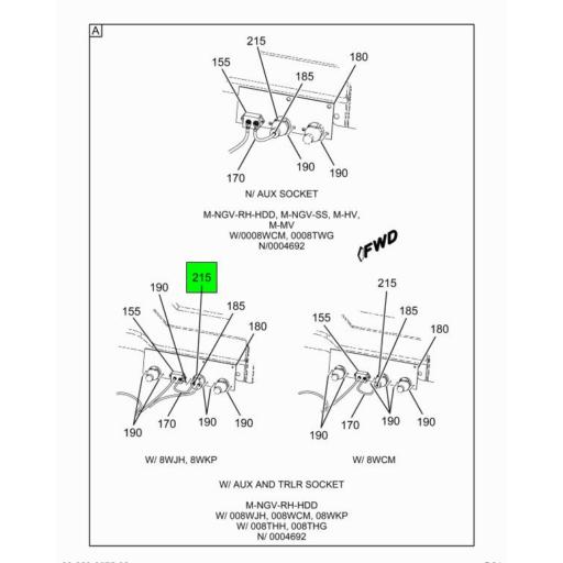 Navistar 4 Pin Socket 4197851C91 Navistar International | Trailer Socket with Cable 2 ...