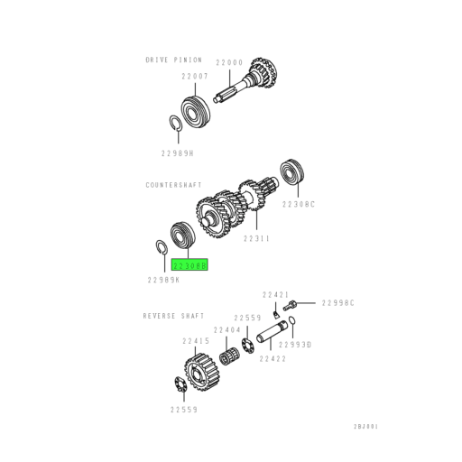 ME622882 Mitsubishi FUSO | Manual Transmission Countershaft Bearing ...
