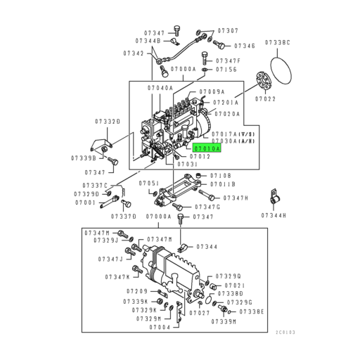ME702019 Mitsubishi FUSO | Injection Pump Fuel Feed Pump Assembly ...